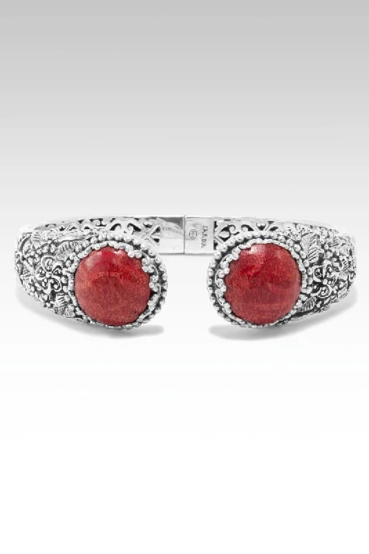 Bloom Where You are Planted Tip-to-Tip Bracelet™ in Red Sponge Coral