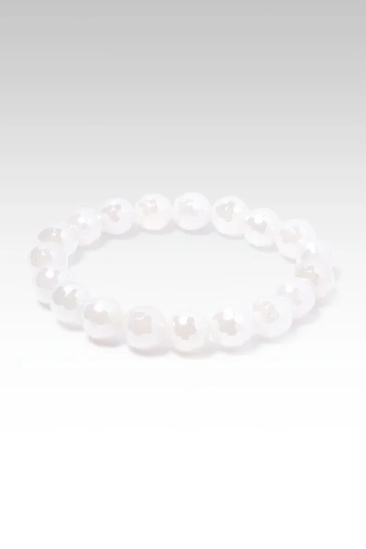 Beaded Celestial White Snow Agate Bracelet™