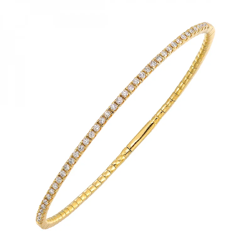 Classic 14K Yellow Gold Diamond Tennis Bracelet, 0.75 ctw