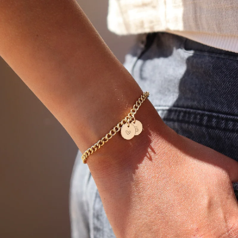 Modern Muse Initial Bracelet in 14k Gold Fill