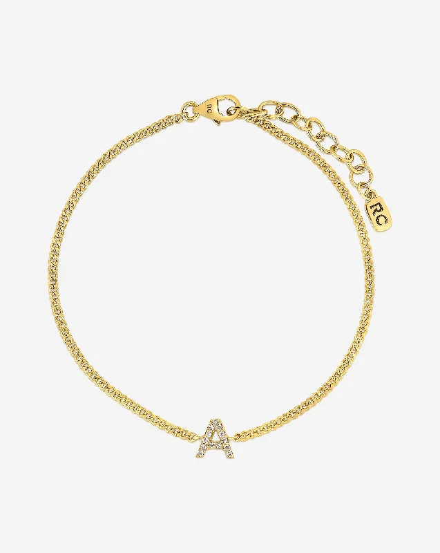 Diamond Initial Bracelet