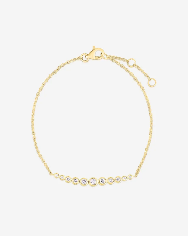 Graduated Diamond Bezel Soft Chain Bracelet