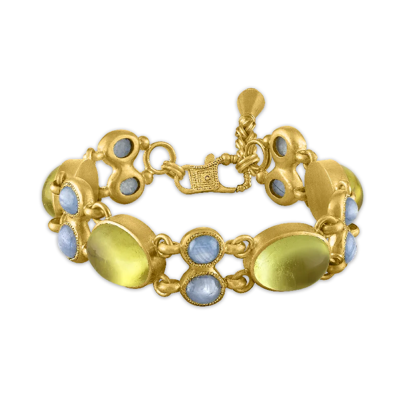 Hemera and Nyx Star Sapphire and Golden Beryl Bracelet