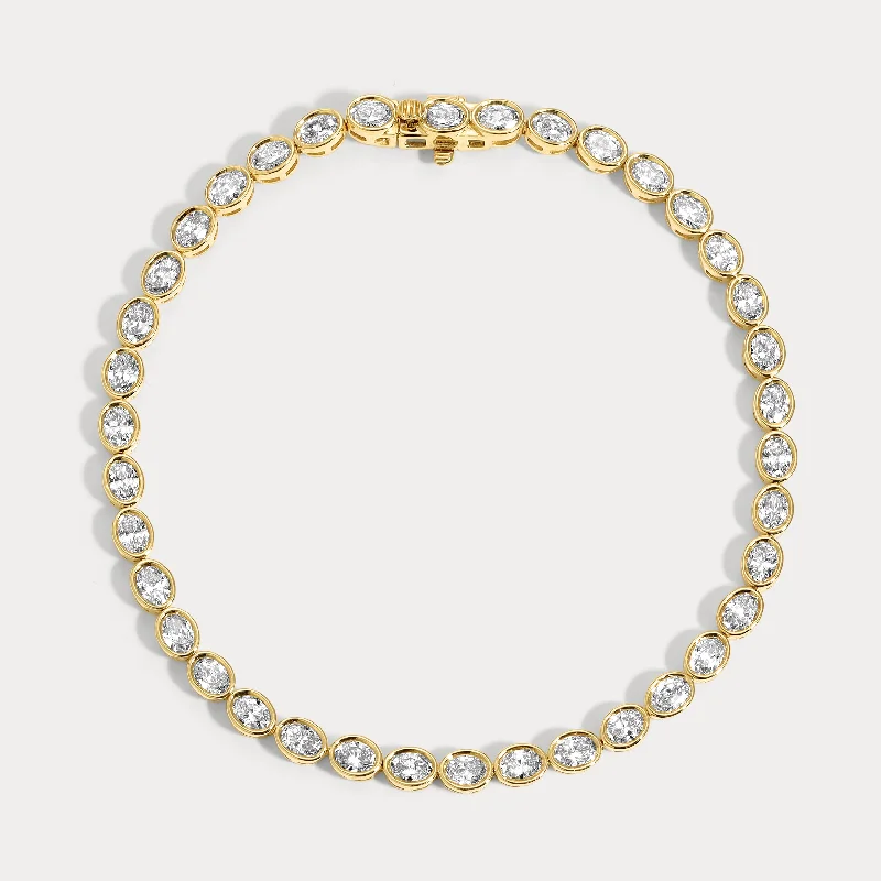 Oval Bezel Tennis Bracelet