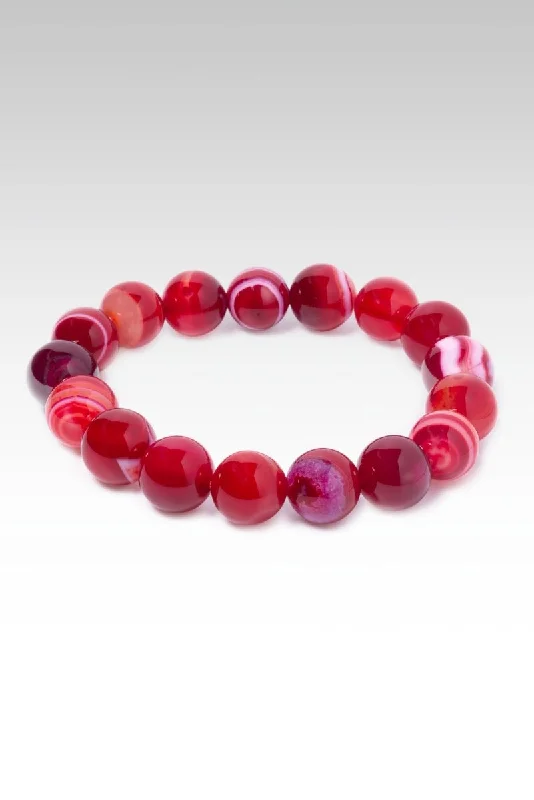 Beaded Red Banded Agate Bracelet™