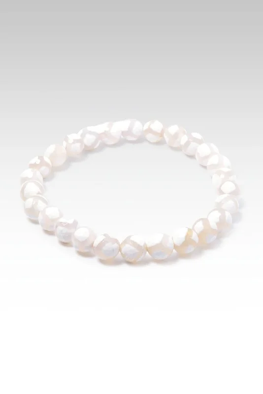 Beaded White Animal Print Agate Bracelet™