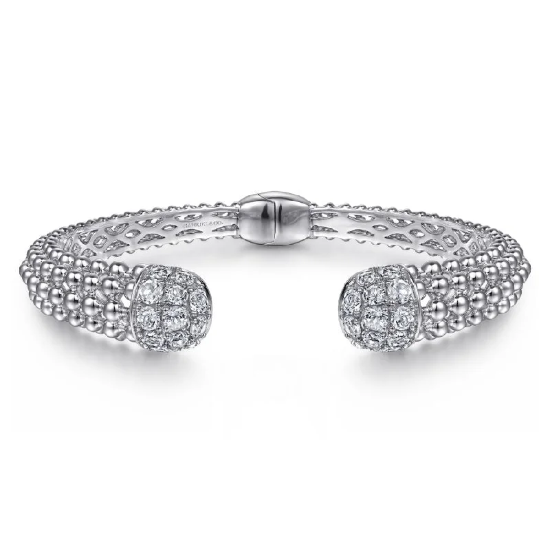 White Sapphire Cuff Bracelet