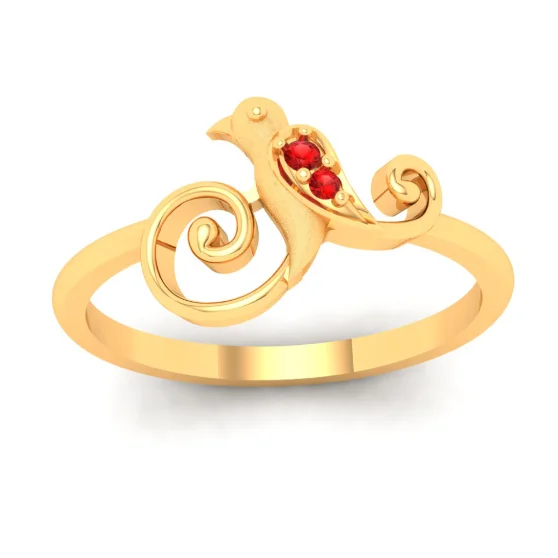 14k Bird Shaped Gold Ring Embedded With The Finest Looking Stones From Amazea Collection