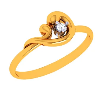 14k Chimeric Style Contemporary Gold Finger Ring