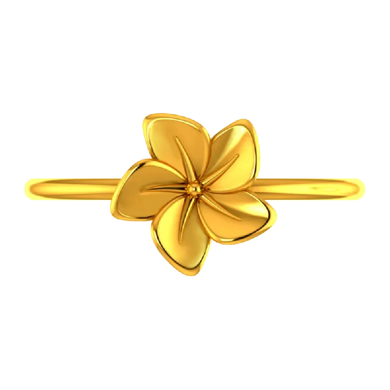 14k Gold Floral Ring With Beautiful Gold Petals