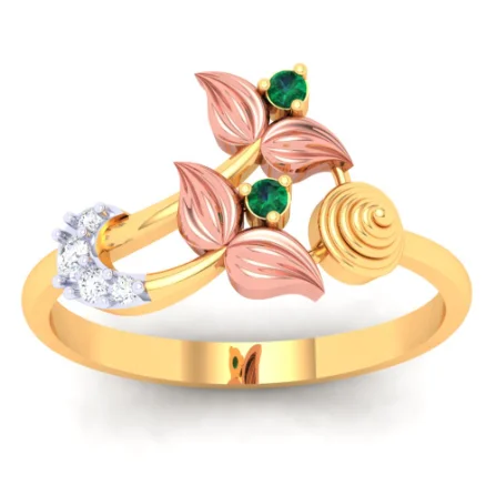 14k Gorgeous Gold Ring Embedded With Finest Quality Stones From The Amazea Collection