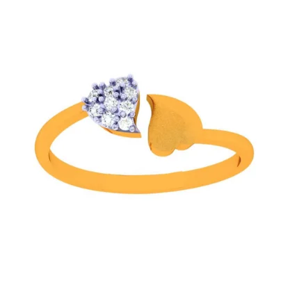 14k Little Heart Connection Ring