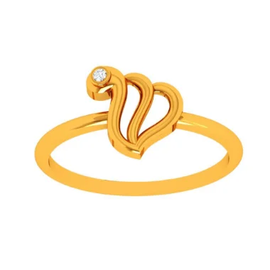 14k Speculative Yellow Gold Single Stone Ring