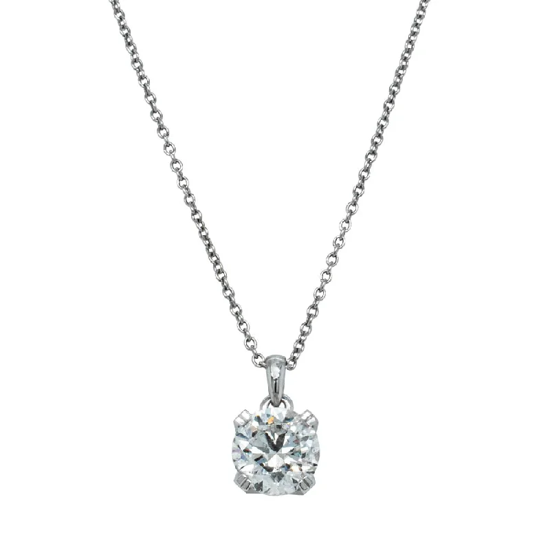 18ct White Gold 2.00ct Diamond Blossom Pendant