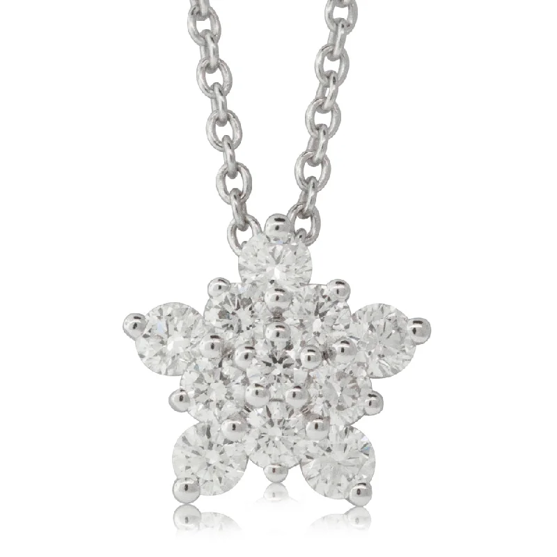 18ct White Gold .50ct Diamond Electra Star Pendant