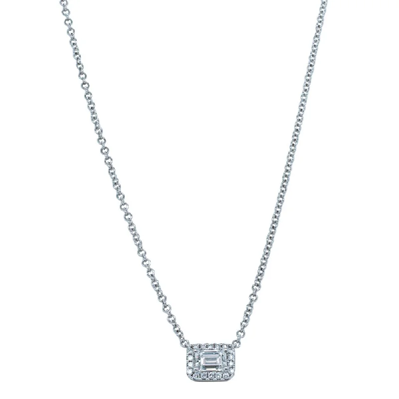 18ct White Gold .50ct Diamond Necklace