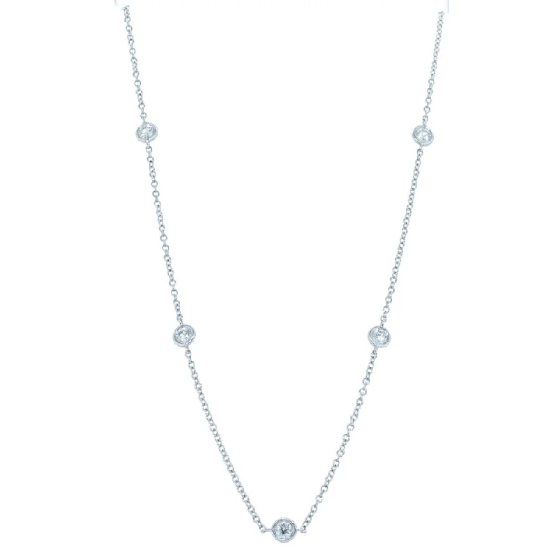 18ct White Gold .73ct Diamond Necklace