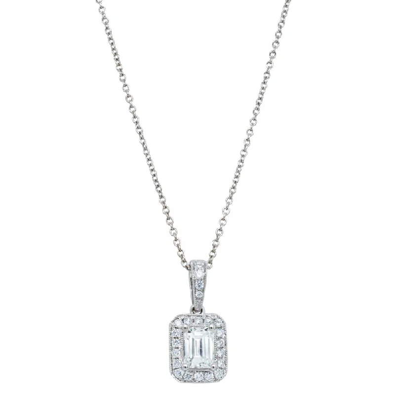 18ct White Gold .97ct Diamond Necklace