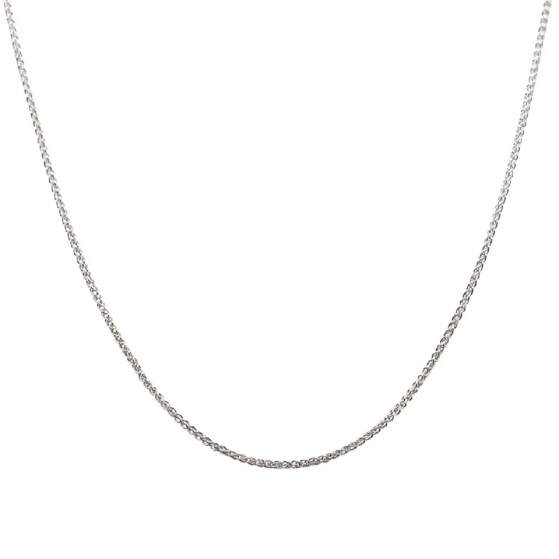 18ct White Gold 1mm Wheat Chain