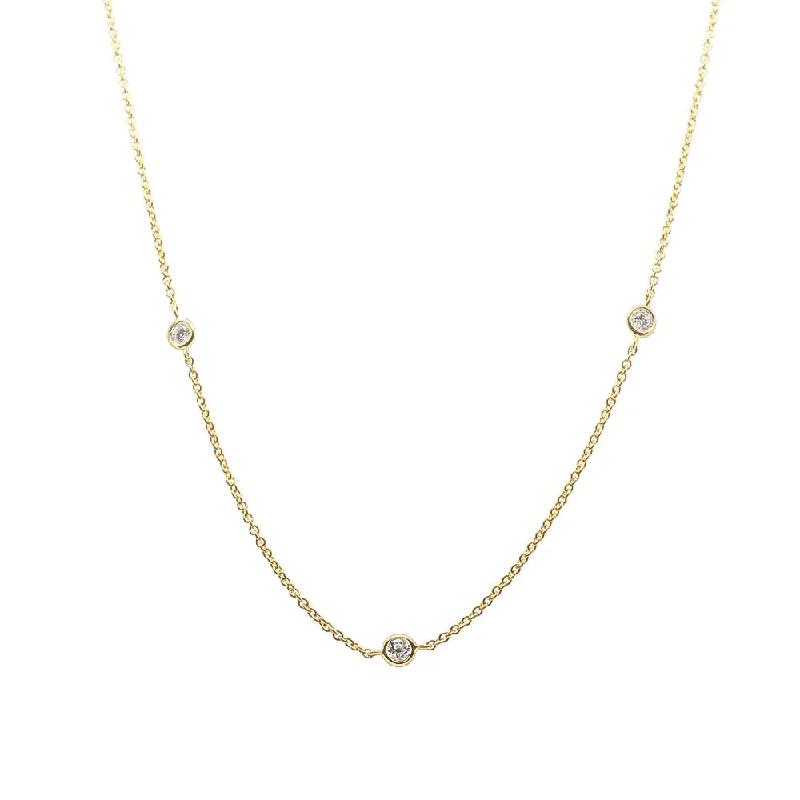 18ct Yellow Gold .56ct Diamond Chakra Necklace