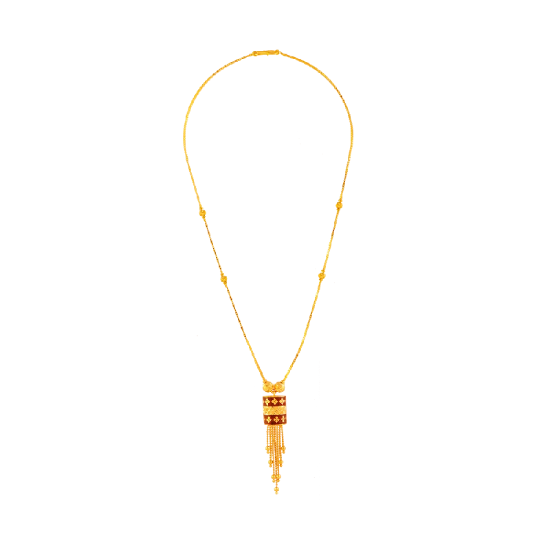 22KT (916) Yellow Gold Chain Pendant For Women