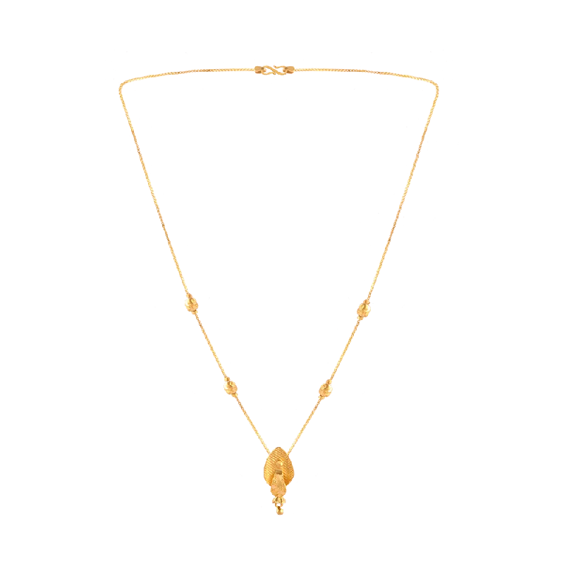 22KT (916) Yellow Gold  Chain Pendant For Women