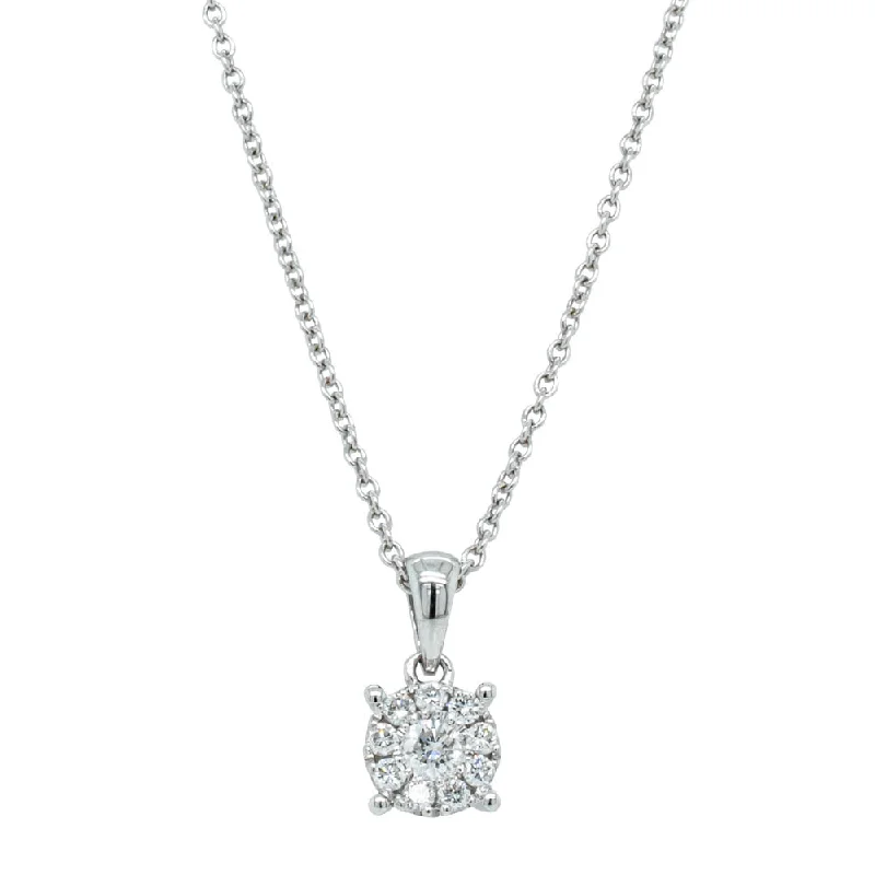 9ct White Gold .26ct Diamond Galaxy Pendant