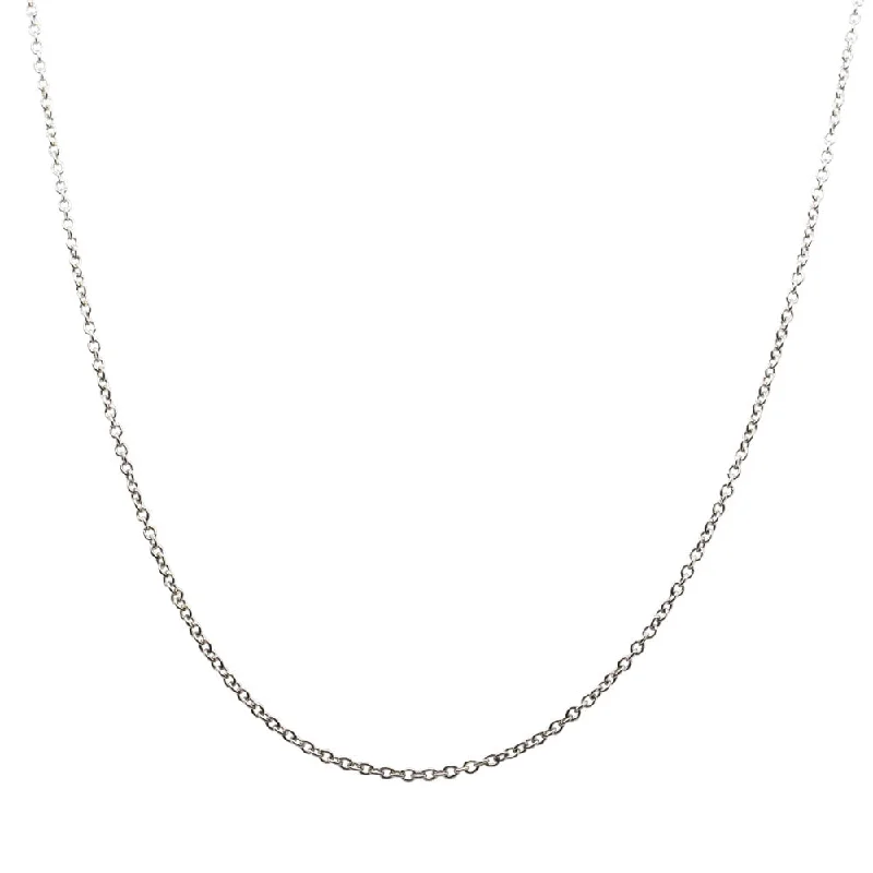 9ct White Gold Cable Chain