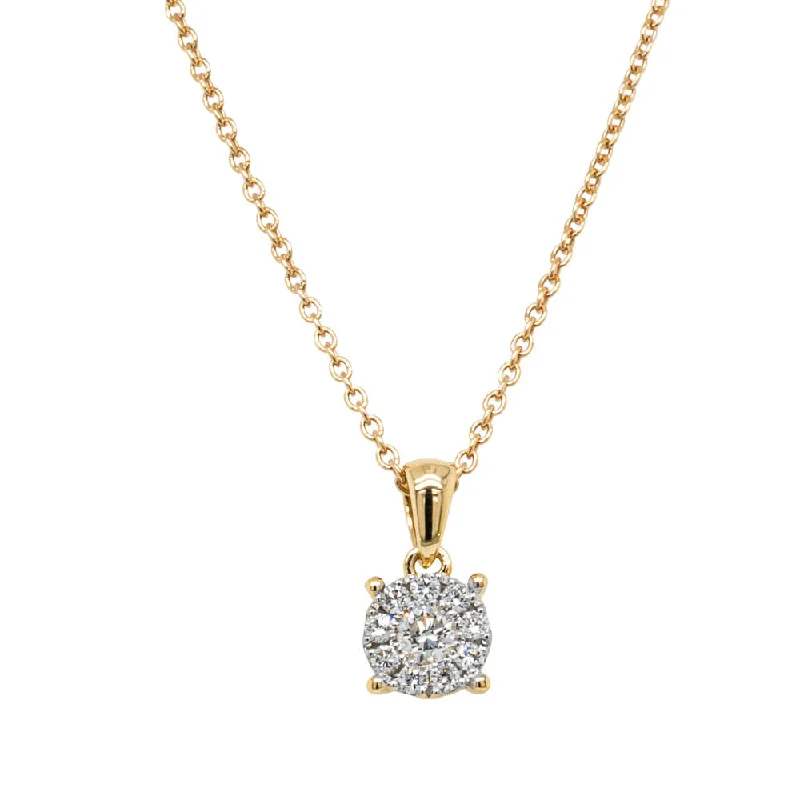 9ct Yellow Gold .26ct Diamond Galaxy Pendant