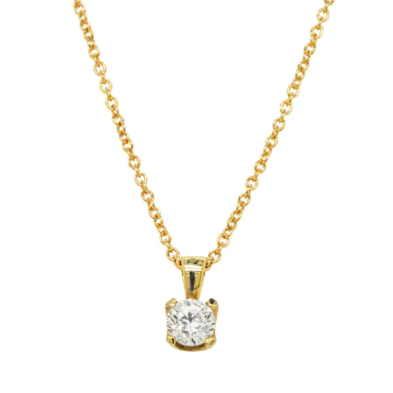 9ct Yellow Gold .40ct Diamond Ava Pendant