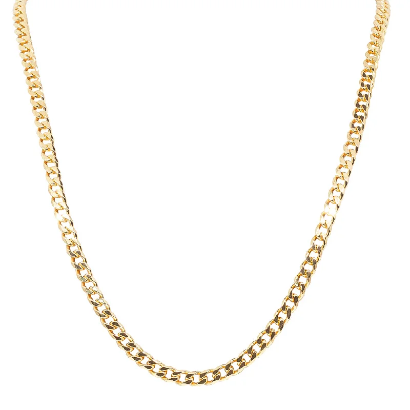 9ct Yellow Gold Concave Bevel Curb Chain