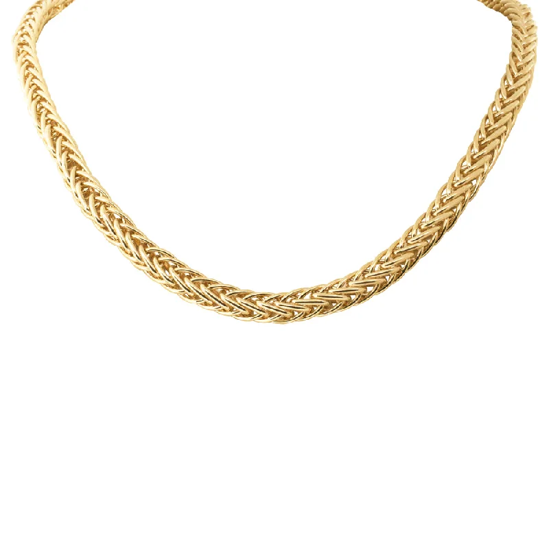 9ct Yellow Gold Double Curb Link Celtic Weave Necklace