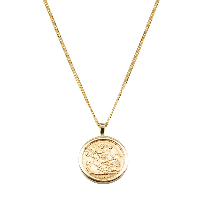 9ct Yellow Gold Half Sovereign Pendant