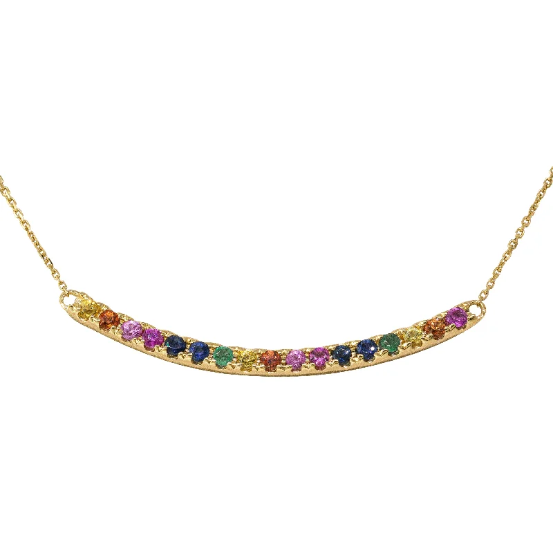 9ct Yellow Gold Prism Necklace