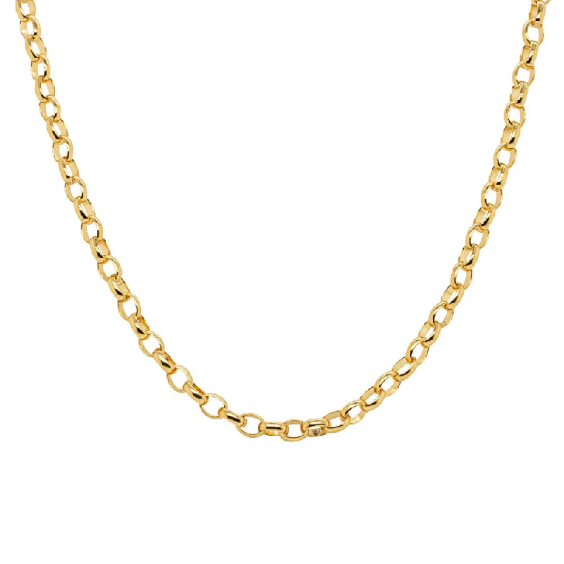 9ct Yellow Gold Oval Belcher Chain