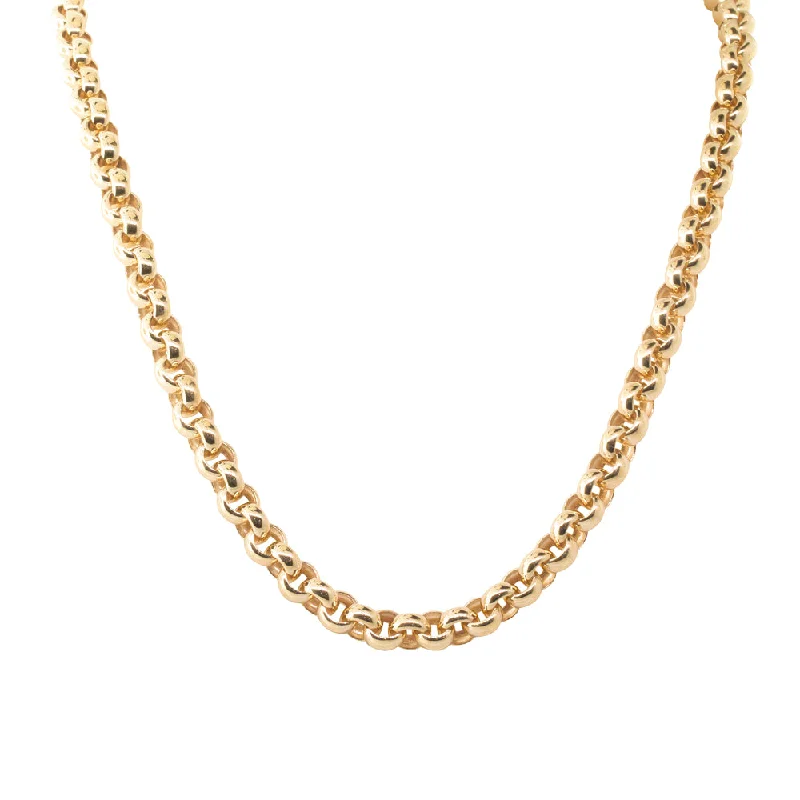 9ct Yellow Gold Round Belcher Necklace