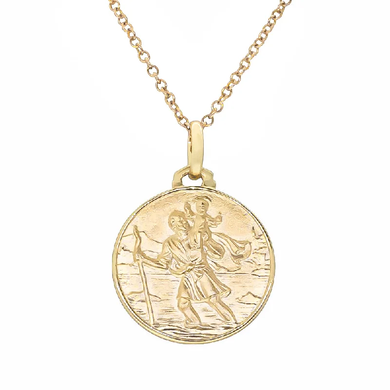 9ct Yellow Gold Saint Christopher Pendant