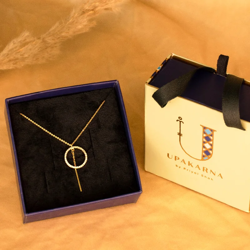 Delicate Ring Drop Necklace + Gift Box