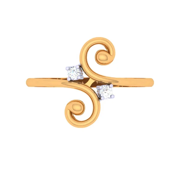 Elegant Motif Gold Ring