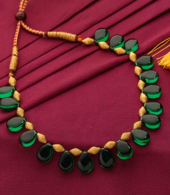 Green Petal Necklace