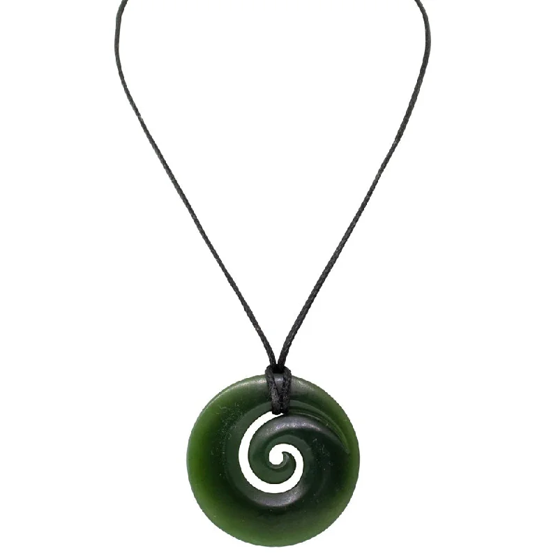 NZ Greenstone Koru Pendant