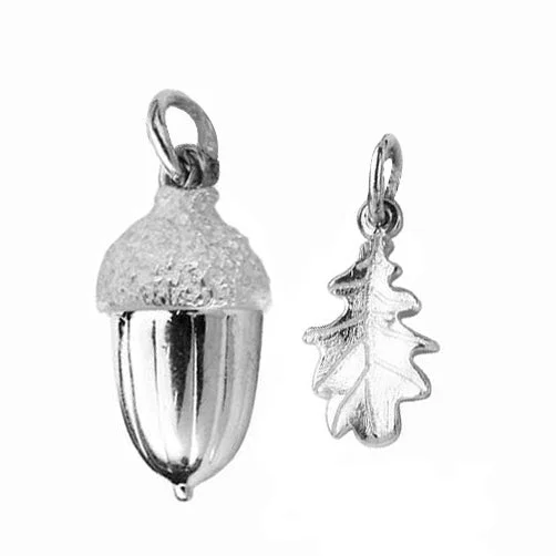 Karen Walker Acorn And Leaf Charm - Sterling Silver