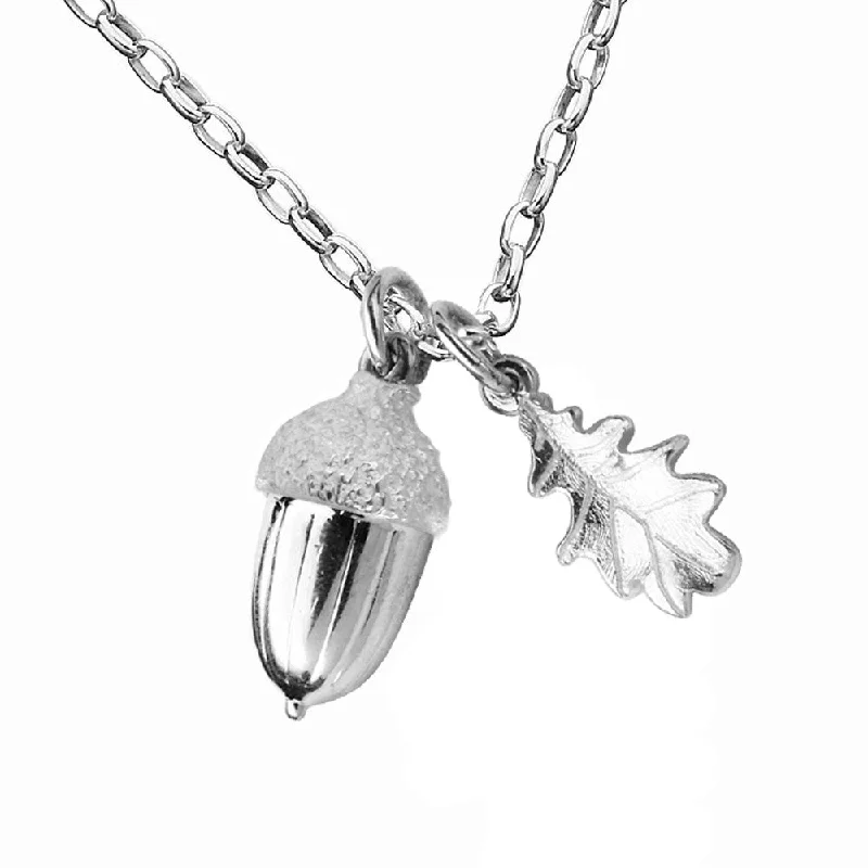 Karen Walker Acorn And Leaf Necklace - Sterling Silver