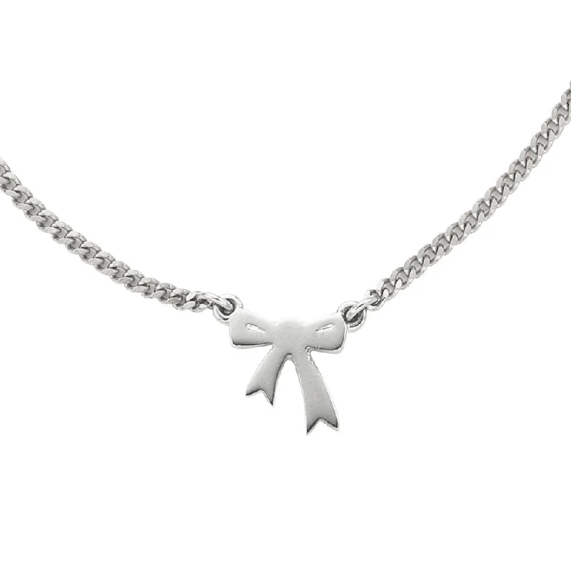 Karen Walker Mini Bow Necklace - Sterling Silver