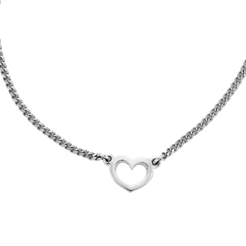 Karen Walker Mini Heart Necklace - Sterling Silver