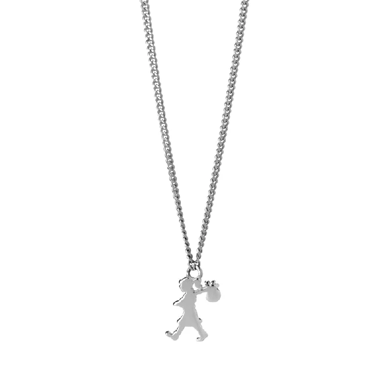 Karen Walker Mini Runaway Girl Necklace - Sterling Silver