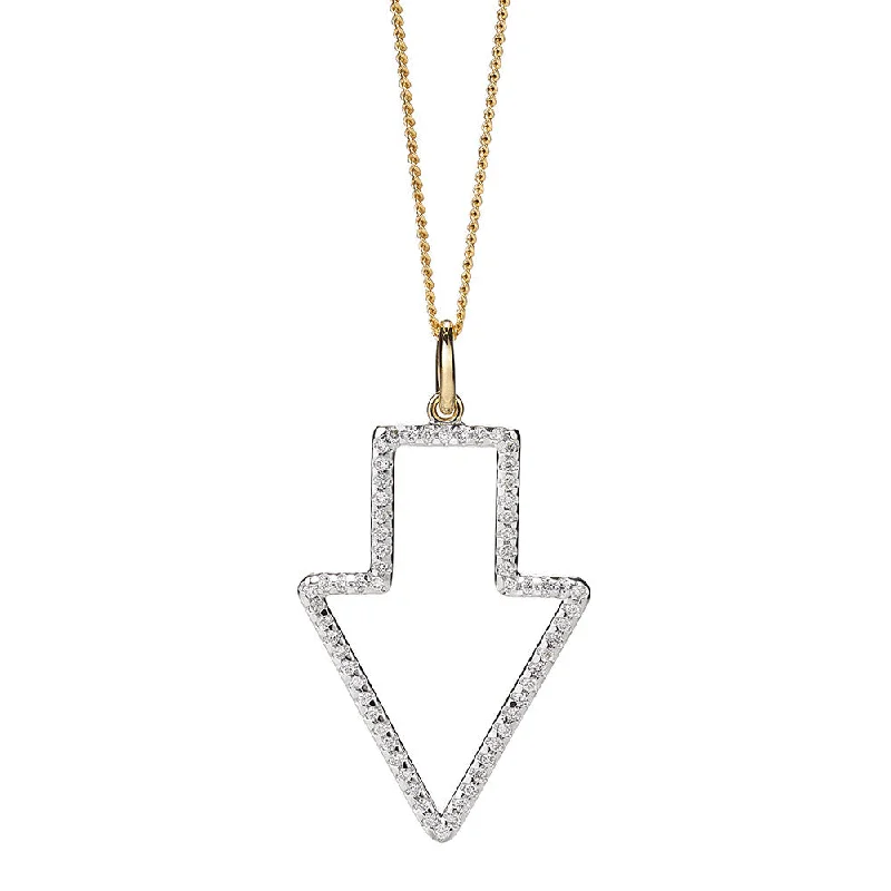 Karen Walker Runaway Arrow Pendant Diamond - Yellow Gold