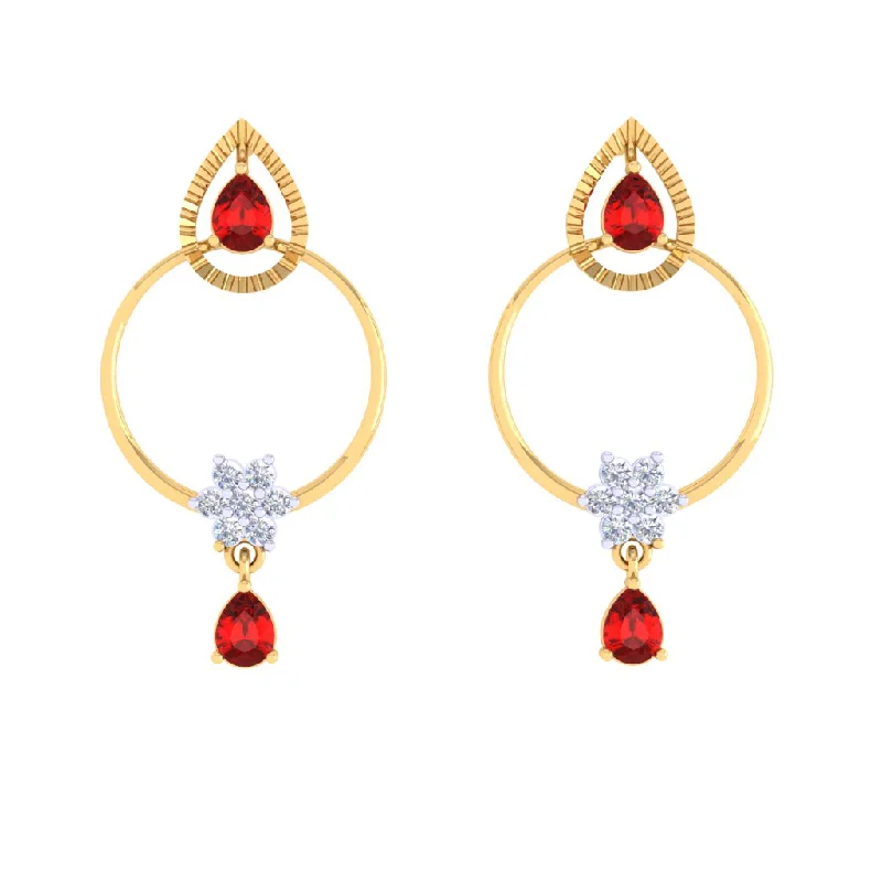 Light-weight Gold Diamond Earrings