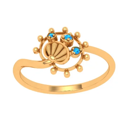 Lustrous 14k Gold Finger Ring