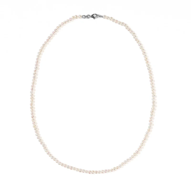 Meadowlark Micro Pearl Necklace - Sterling Silver